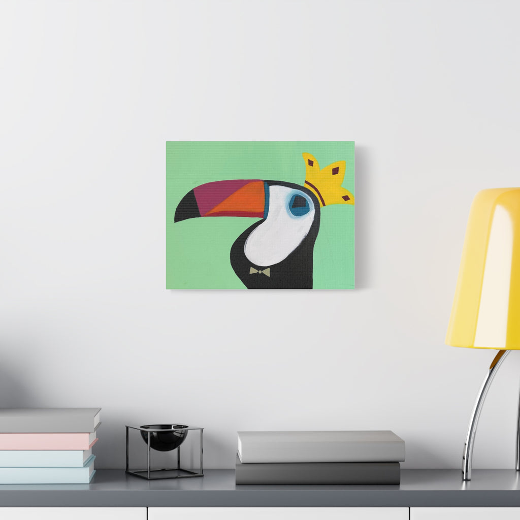 Franklin The Toocan Canvas Wall Art – Colorful Tropical Bird Painting