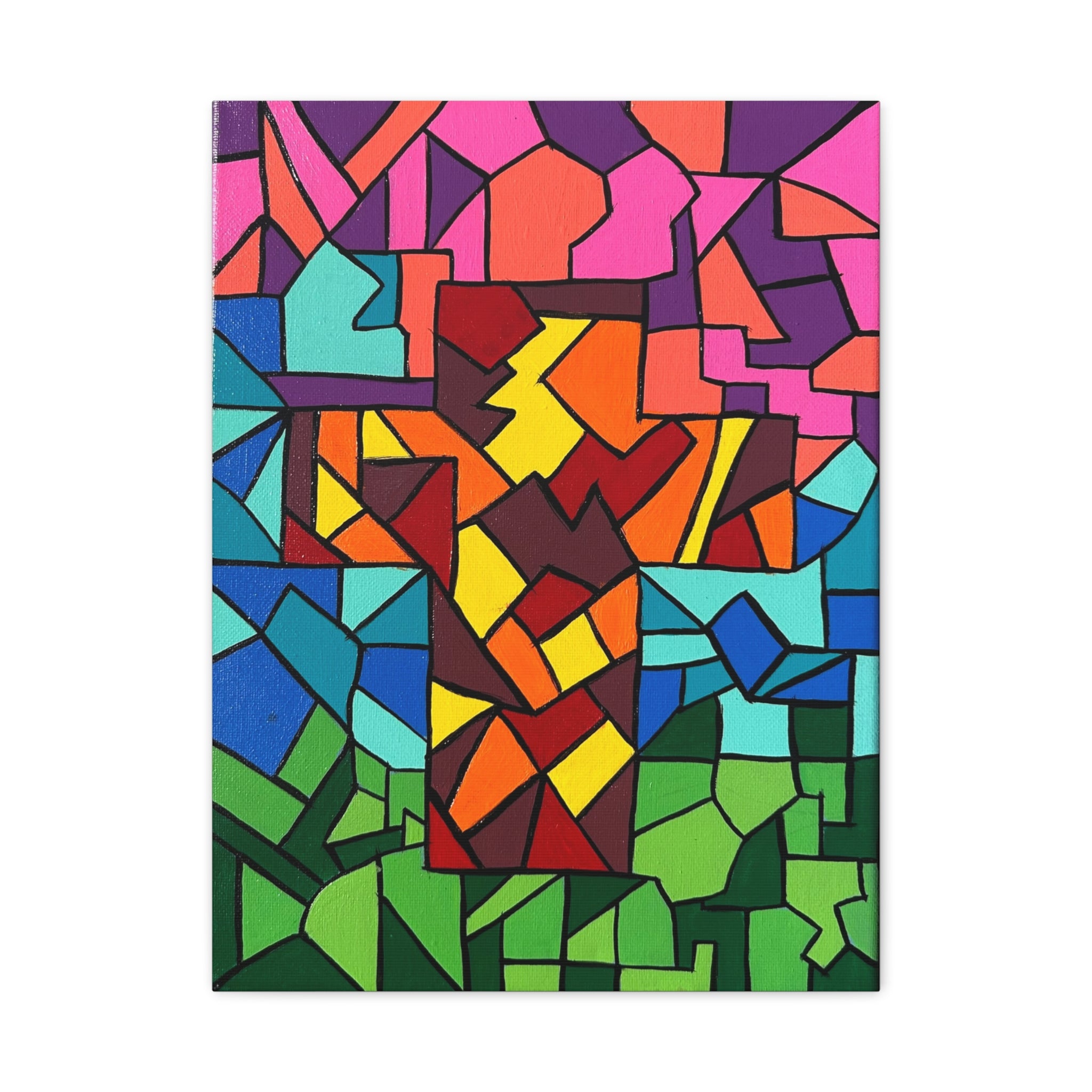The Human Mosaic Canvas Print — Stretched Matte Wall Art