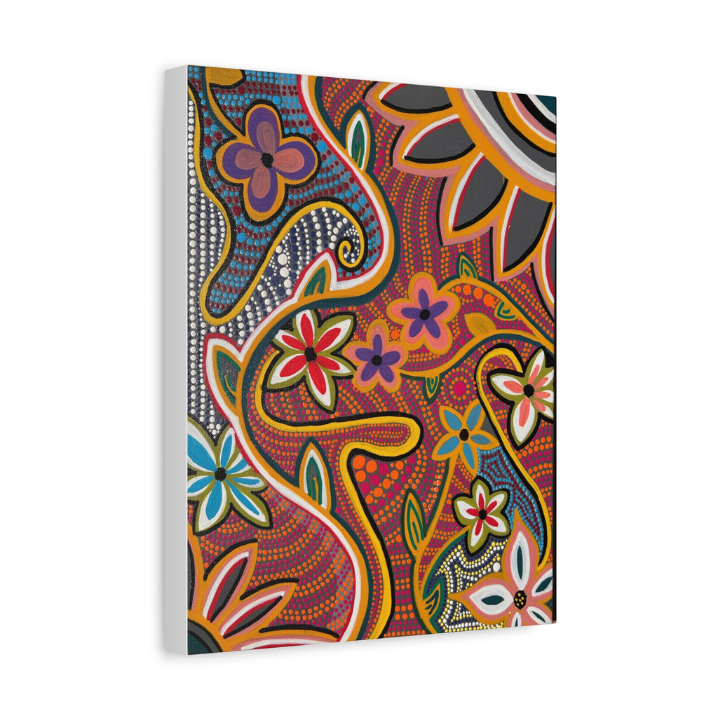 Floral Dreams Stretched Canvas Print