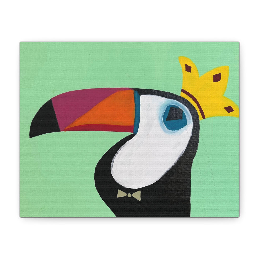 Franklin The Toocan Canvas Wall Art – Colorful Tropical Bird Painting