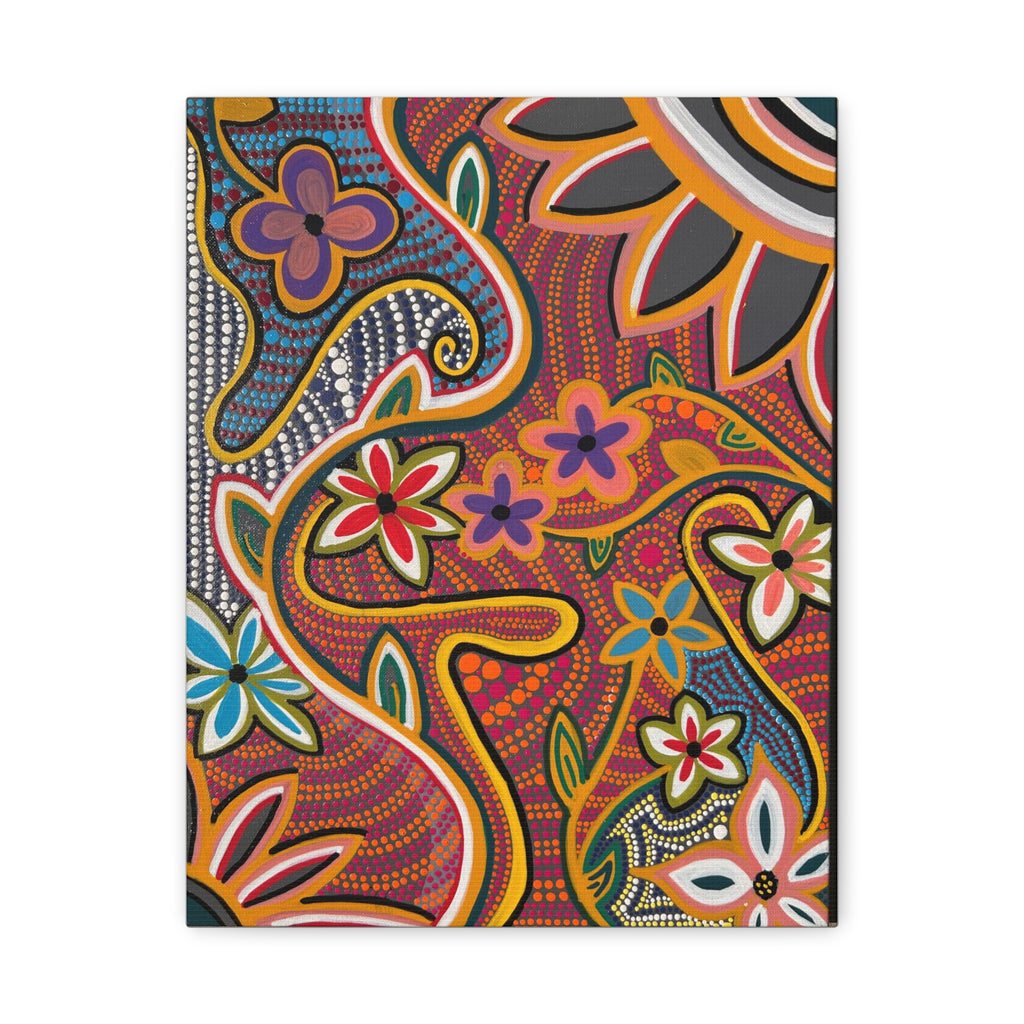 Floral Dreams Stretched Canvas Print
