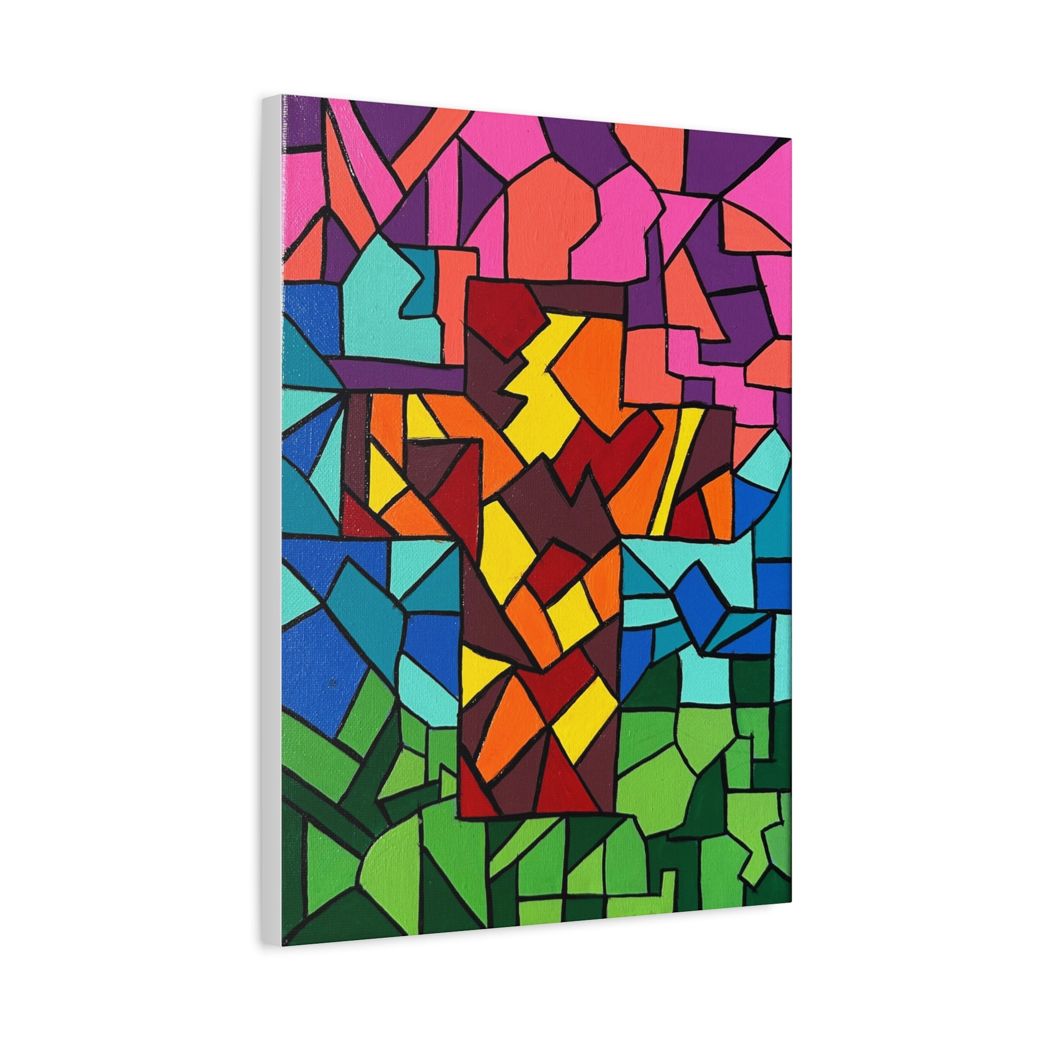 The Human Mosaic Canvas Print — Stretched Matte Wall Art