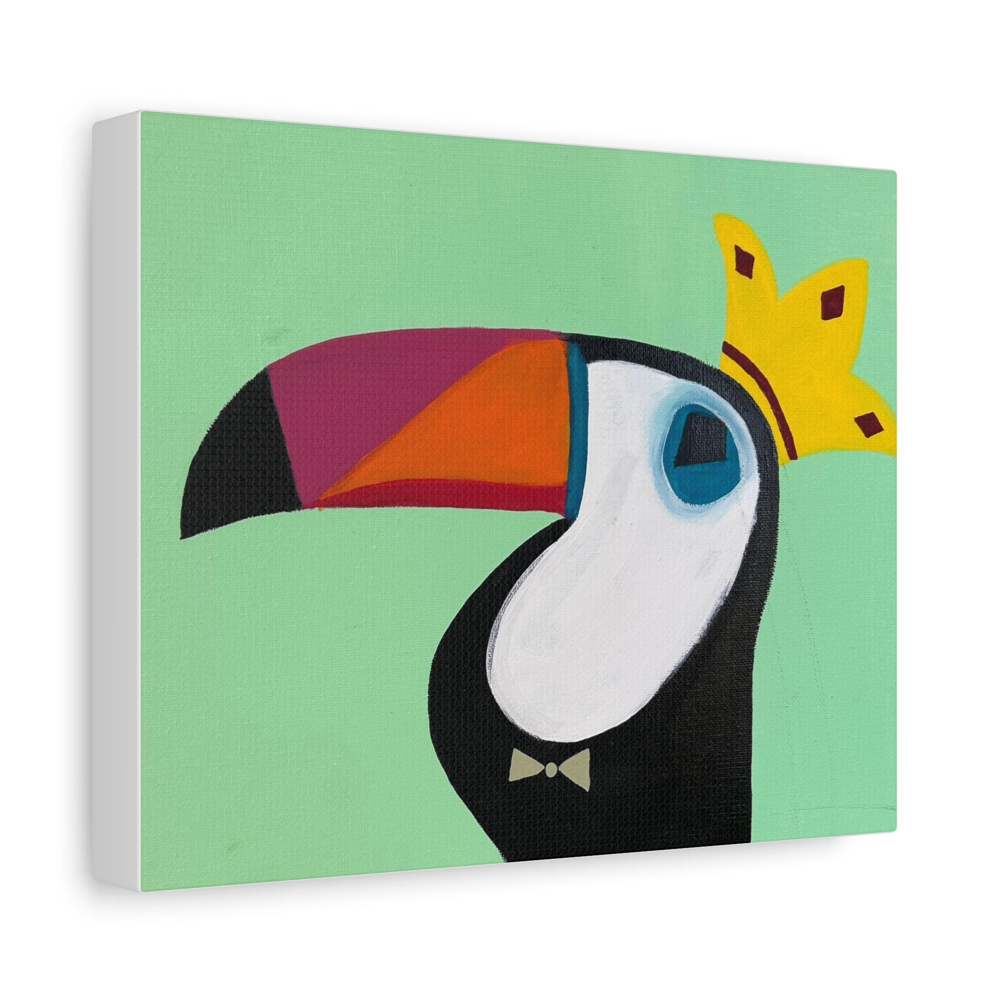 Franklin The Toocan Canvas Wall Art – Colorful Tropical Bird Painting