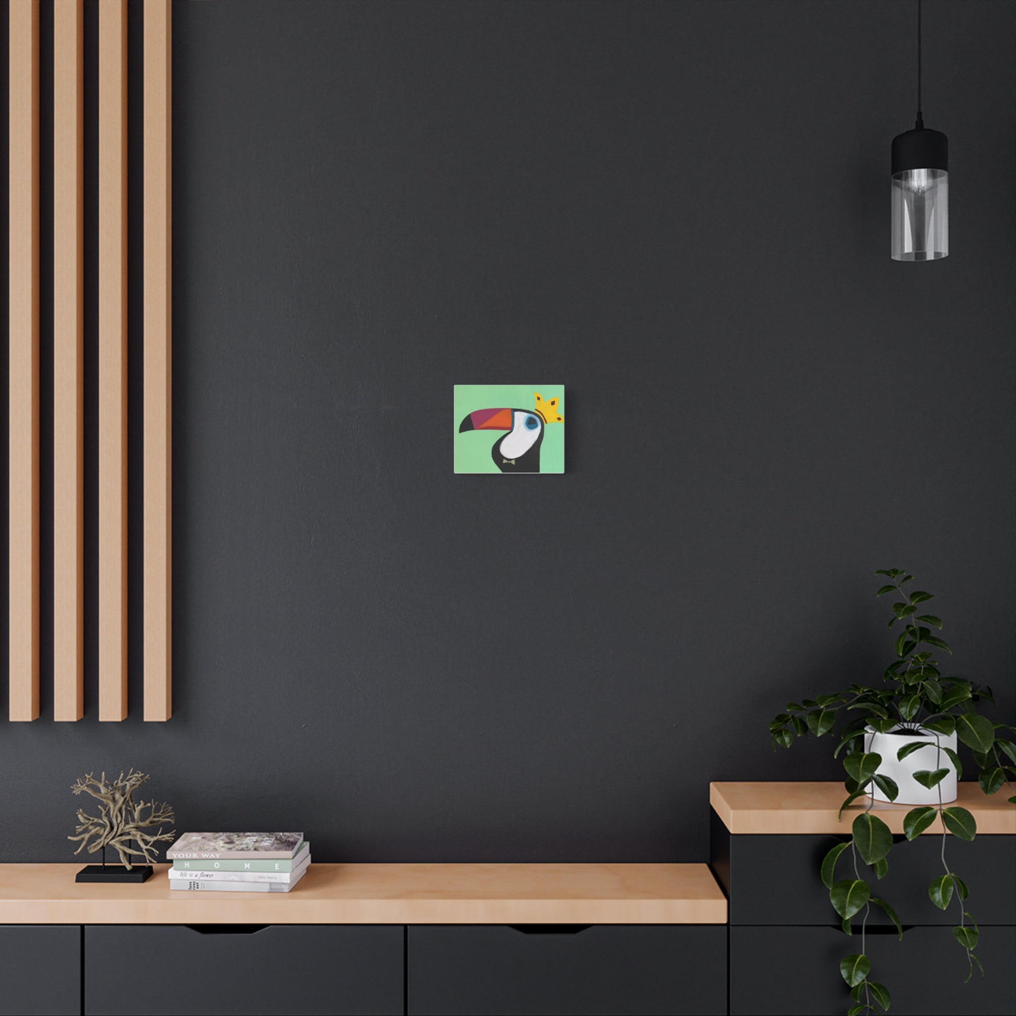 Franklin The Toocan Canvas Wall Art – Colorful Tropical Bird Painting