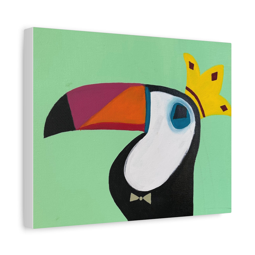 Franklin The Toocan Canvas Wall Art – Colorful Tropical Bird Painting