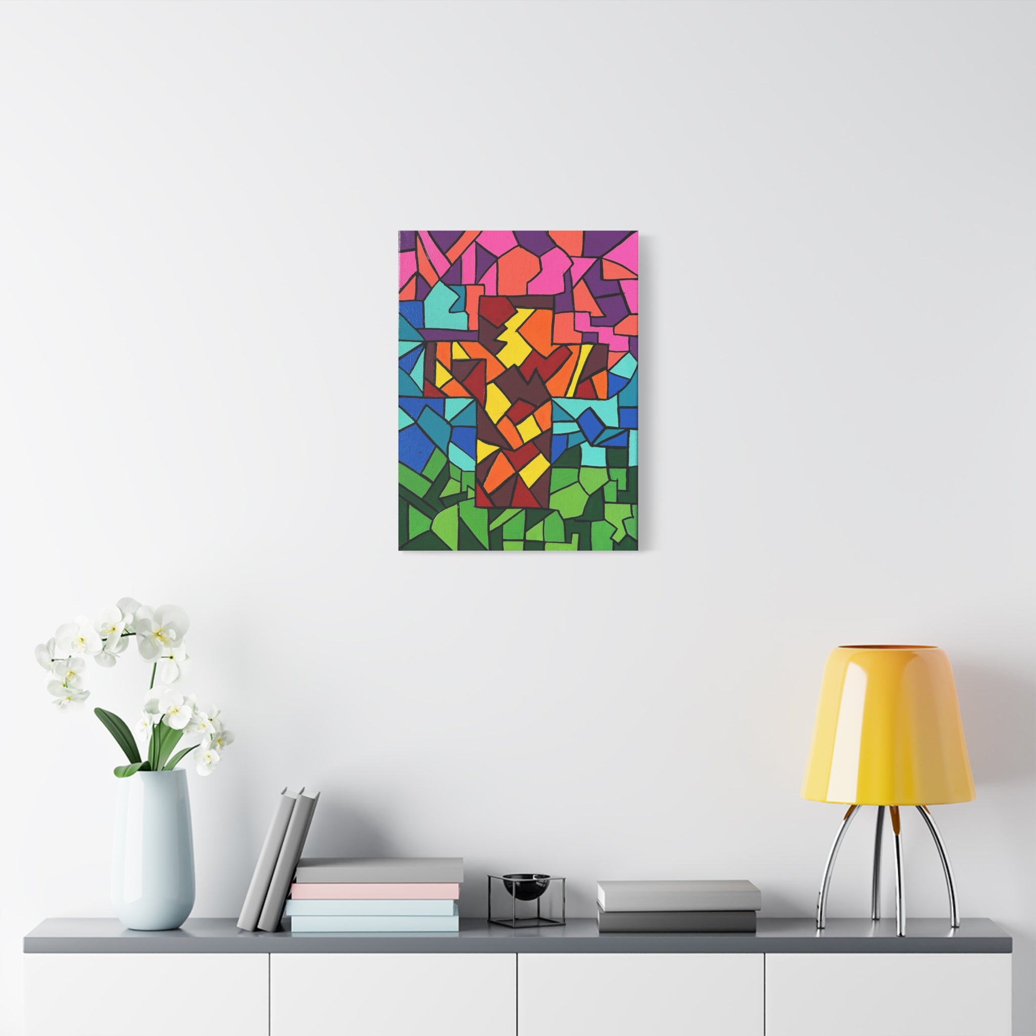 The Human Mosaic Canvas Print — Stretched Matte Wall Art