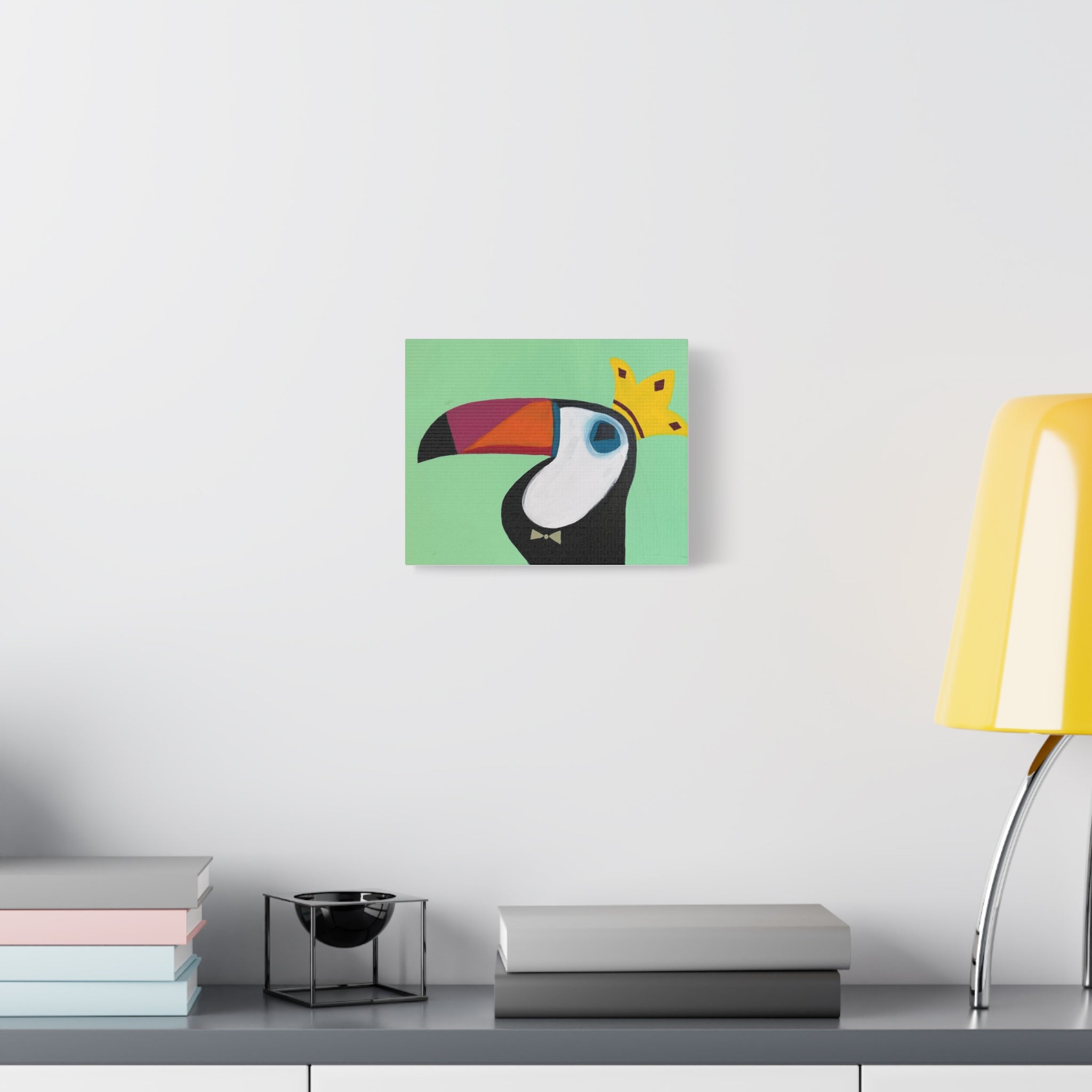 Franklin The Toocan Canvas Wall Art – Colorful Tropical Bird Painting