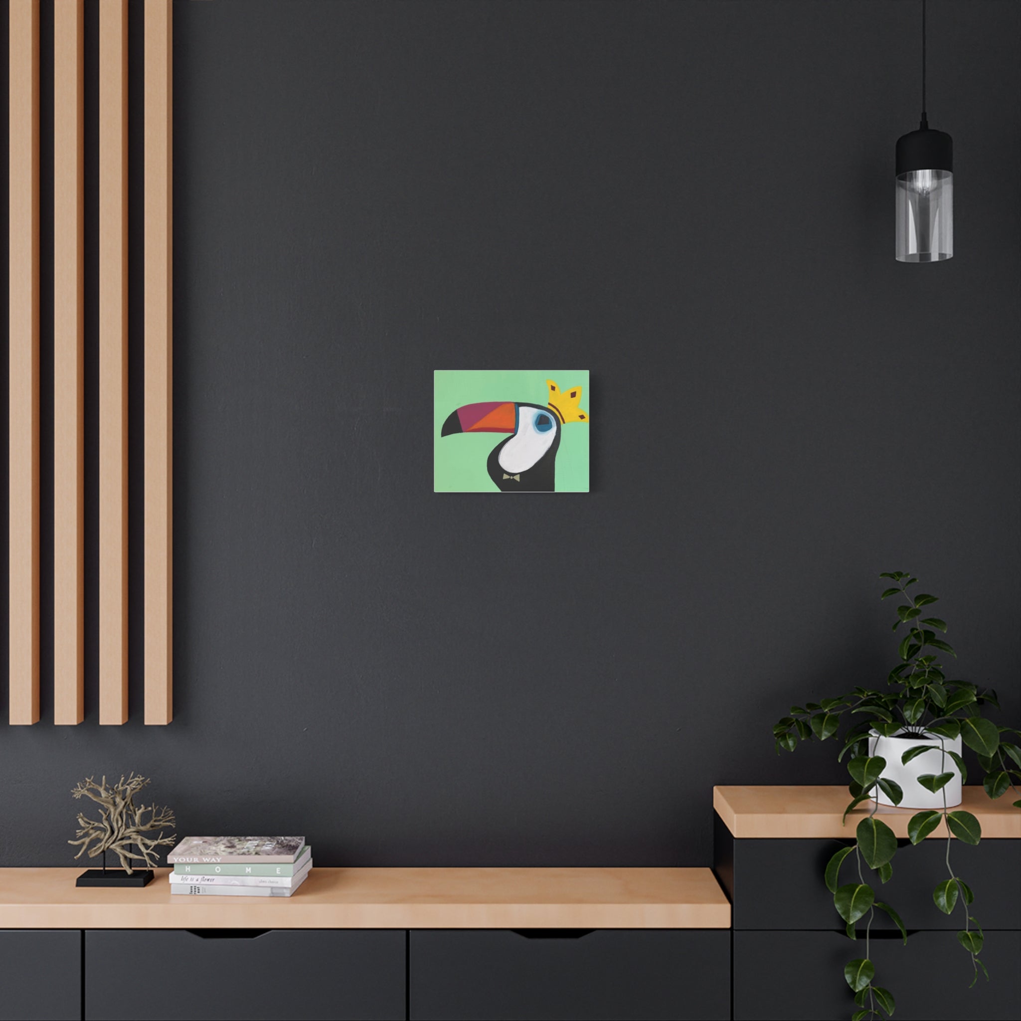Franklin The Toocan Canvas Wall Art – Colorful Tropical Bird Painting