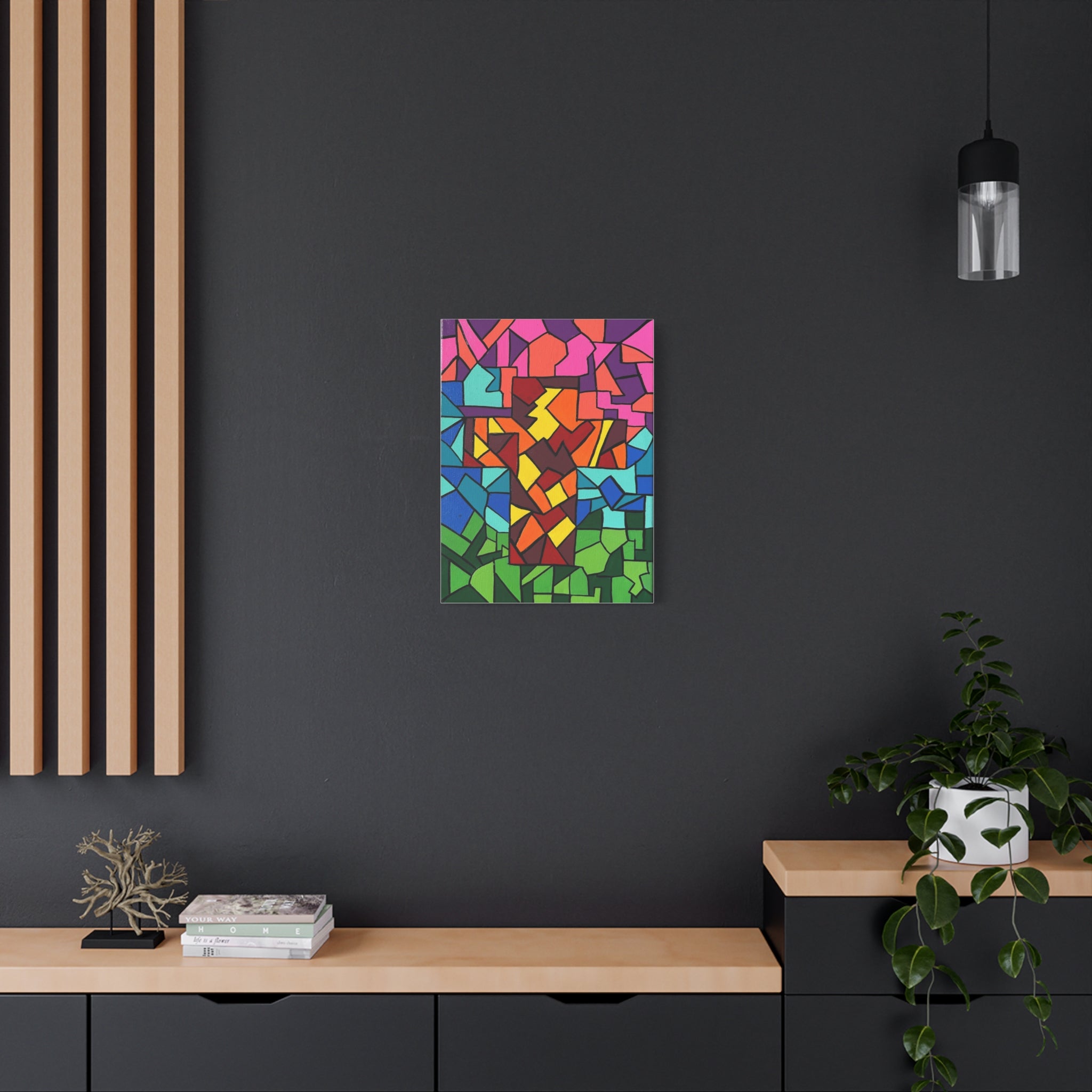 The Human Mosaic Canvas Print — Stretched Matte Wall Art
